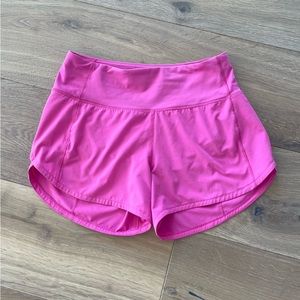 Lululemon Speed Up Mid-Rise Shorts.  Pink size 2